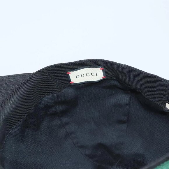 GUCCI Web Sherry Line Hat XL Black Green Red 200035 Auth ar13585 - Picture 6 of 13